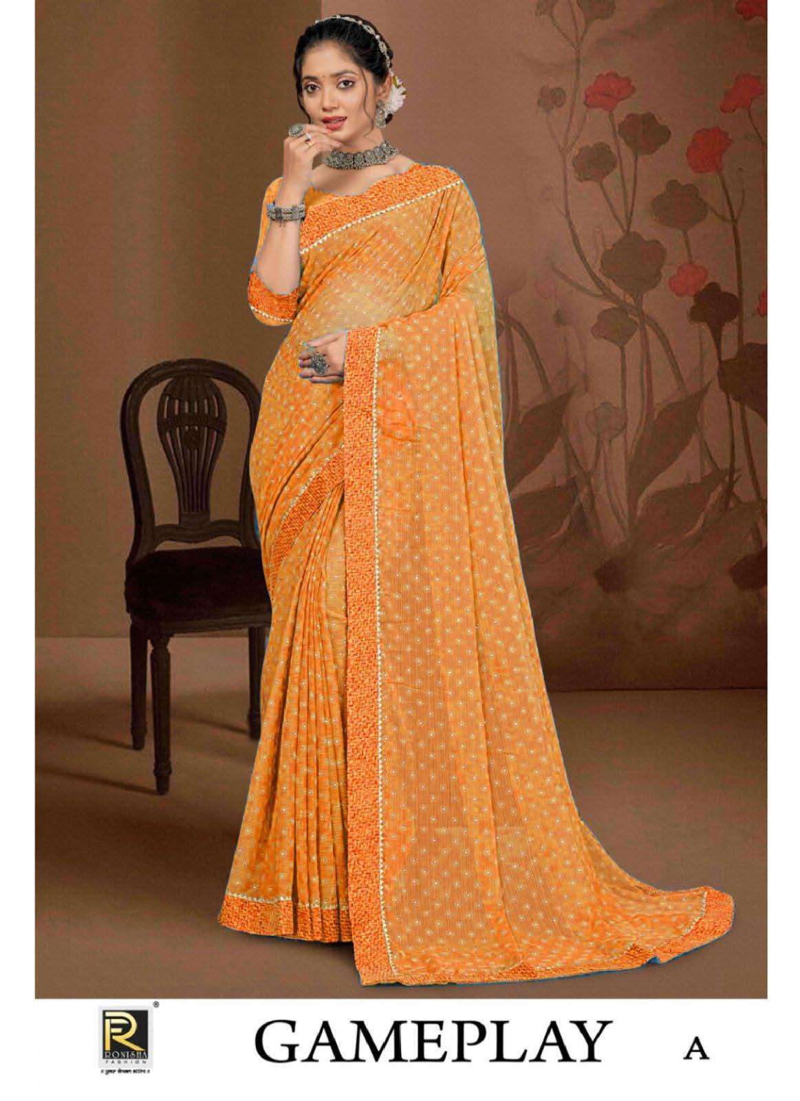 Ronisha Game Play-1 Designer Party wear sarees in Patna