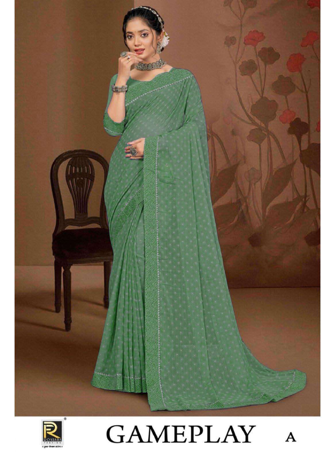 Ronisha Game Play-1 Designer Party wear sarees in Patna