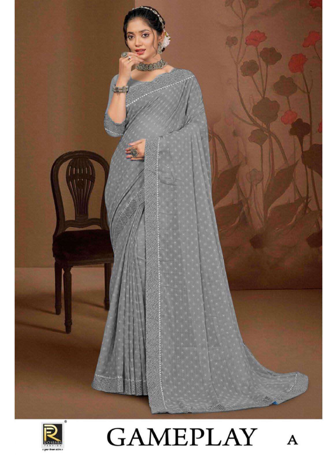 Ronisha Game Play-1 Designer Party wear sarees in Patna