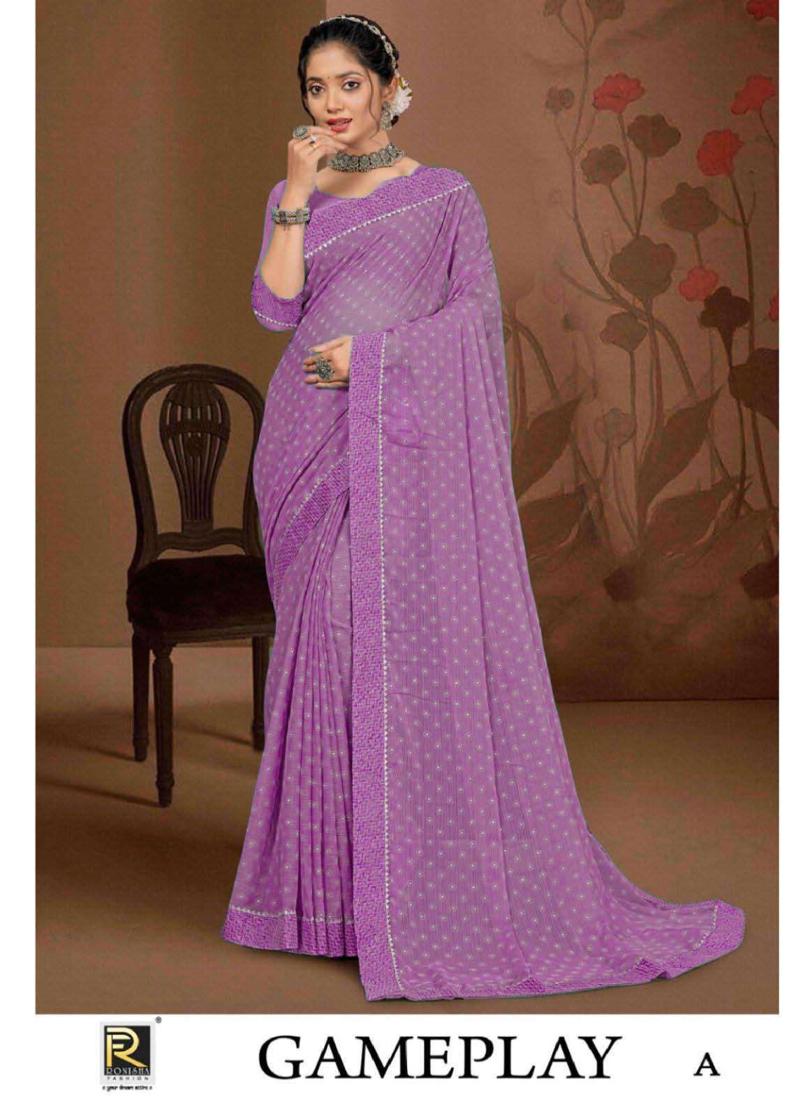 Ronisha Game Play-1 Designer Party wear sarees in Patna