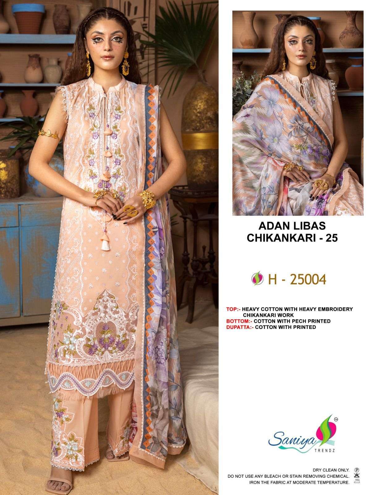 Saniya Adan Libas Chikankari 25 Embroidred Wholesale Salwar Kameez Manufacturers