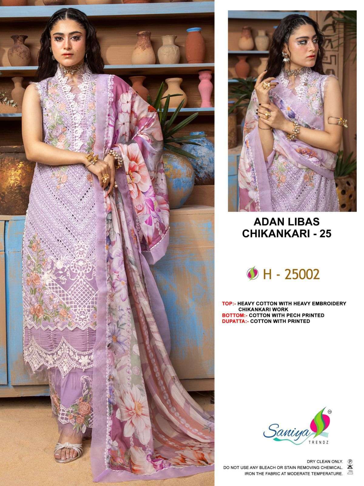 Saniya Adan Libas Chikankari 25 Embroidred Wholesale Salwar Kameez Manufacturers