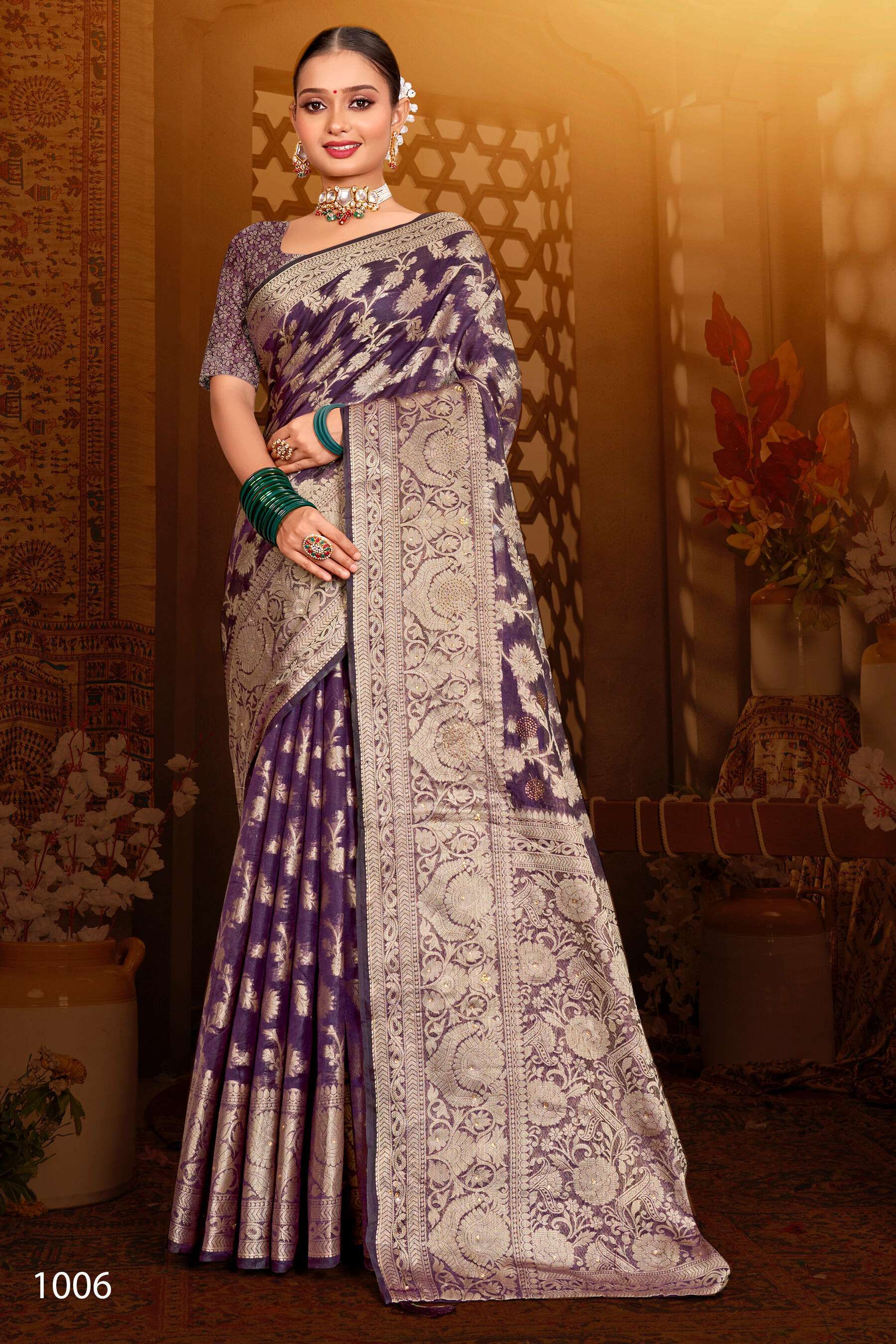 Saroj Monika Vol.11 Soft Organza With Swarovski Wholesale saree market in Mumbai
