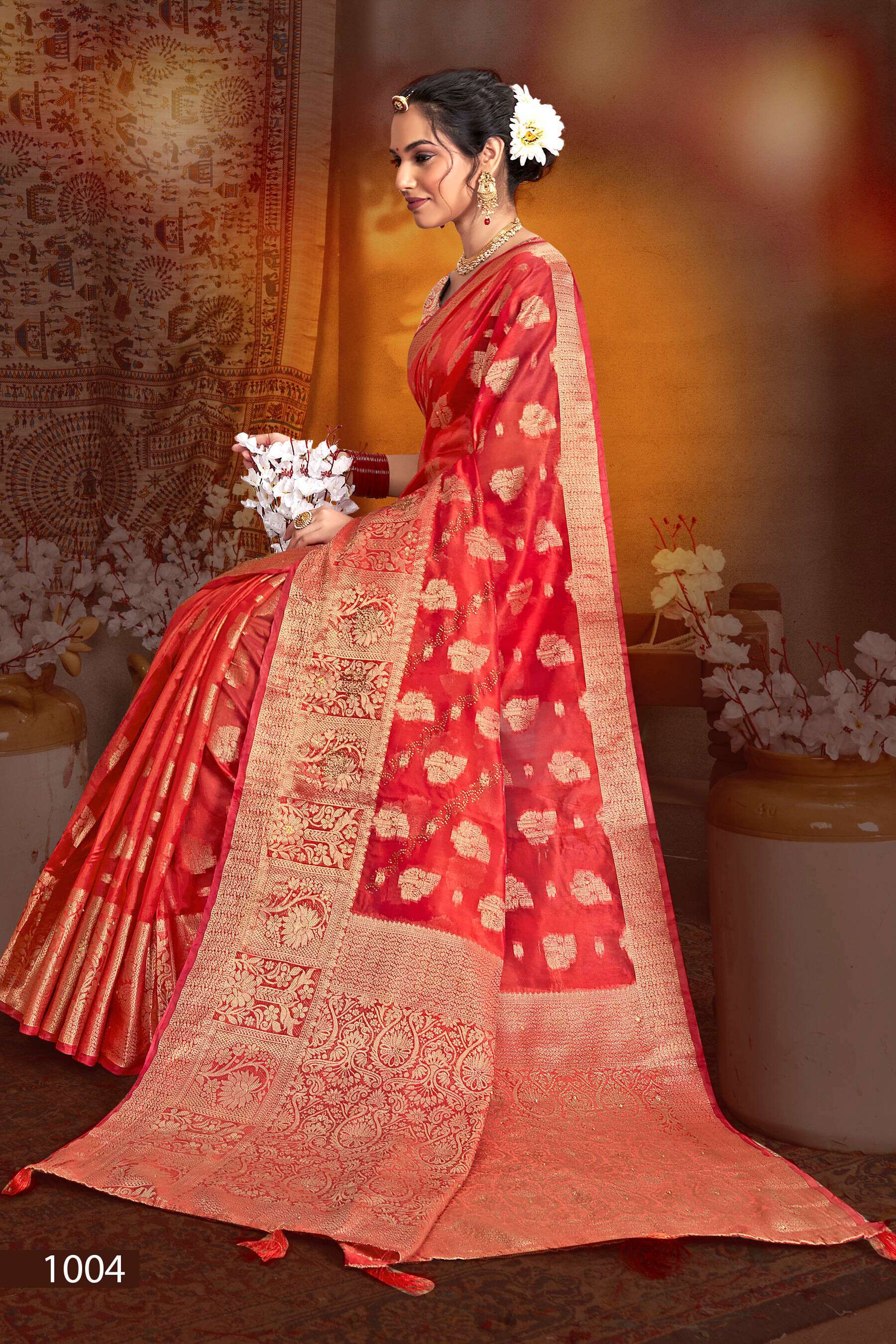 Saroj Monika Vol.12 Soft Organza With Swarovski Saree wholesalers in Mumbai