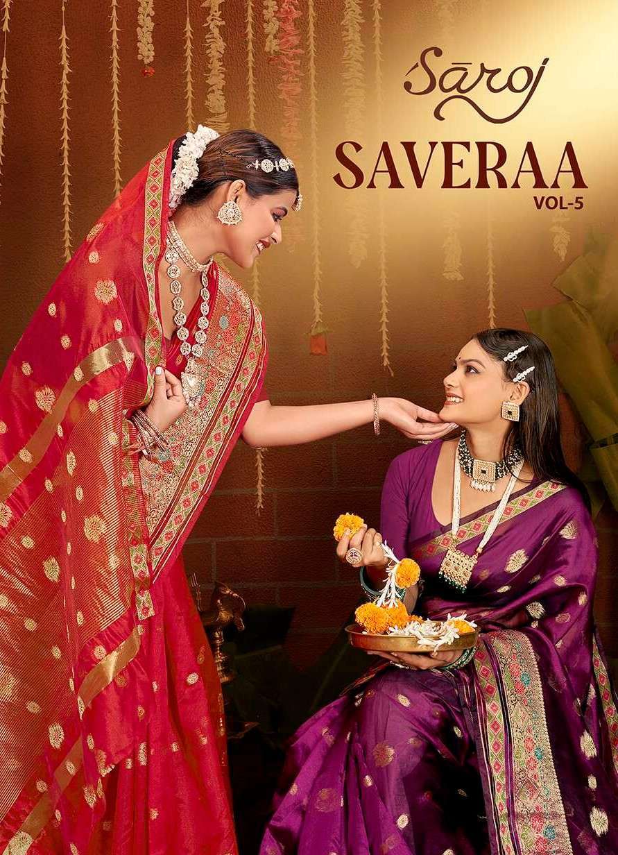 Saroj Saveraa Vol.5 Soft Organza Latest saree designs in Surat