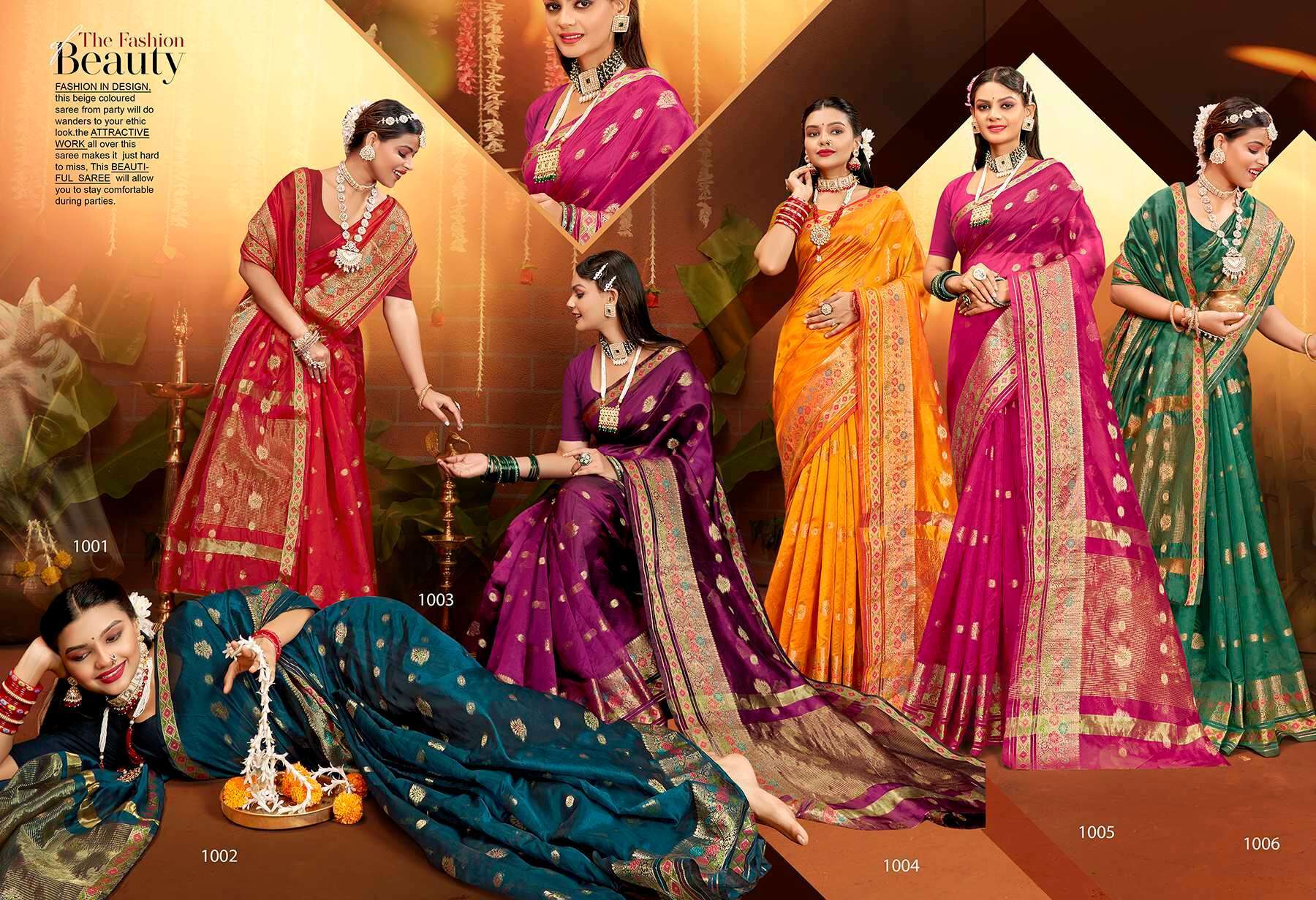 Saroj Saveraa Vol.5 Soft Organza Latest saree designs in Surat