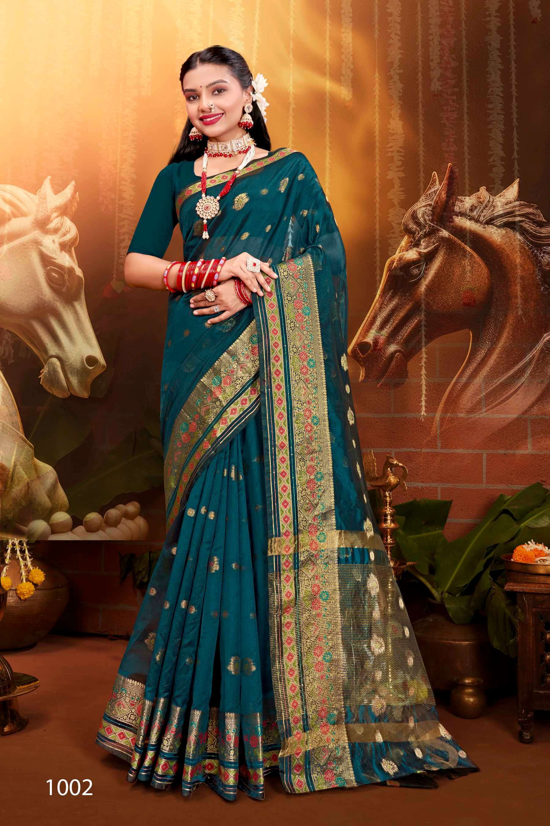 Saroj Saveraa Vol.5 Soft Organza Latest saree designs in Surat