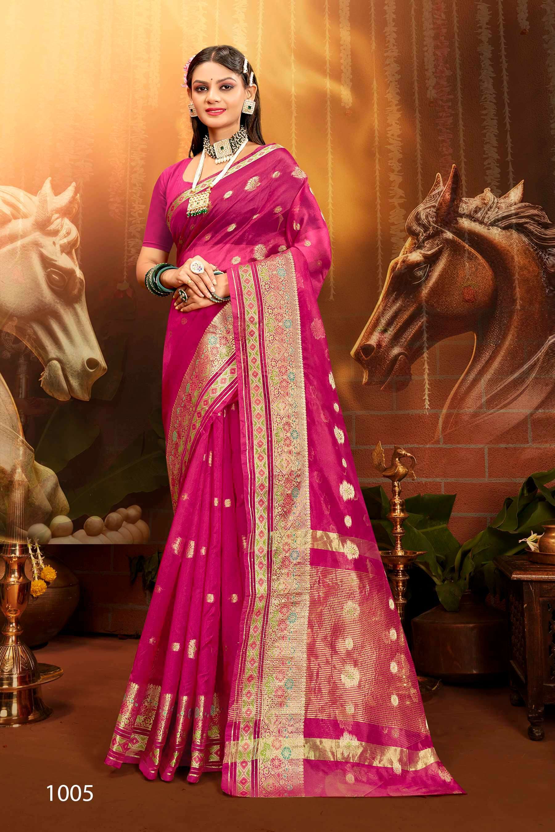 Saroj Saveraa Vol.5 Soft Organza Latest saree designs in Surat