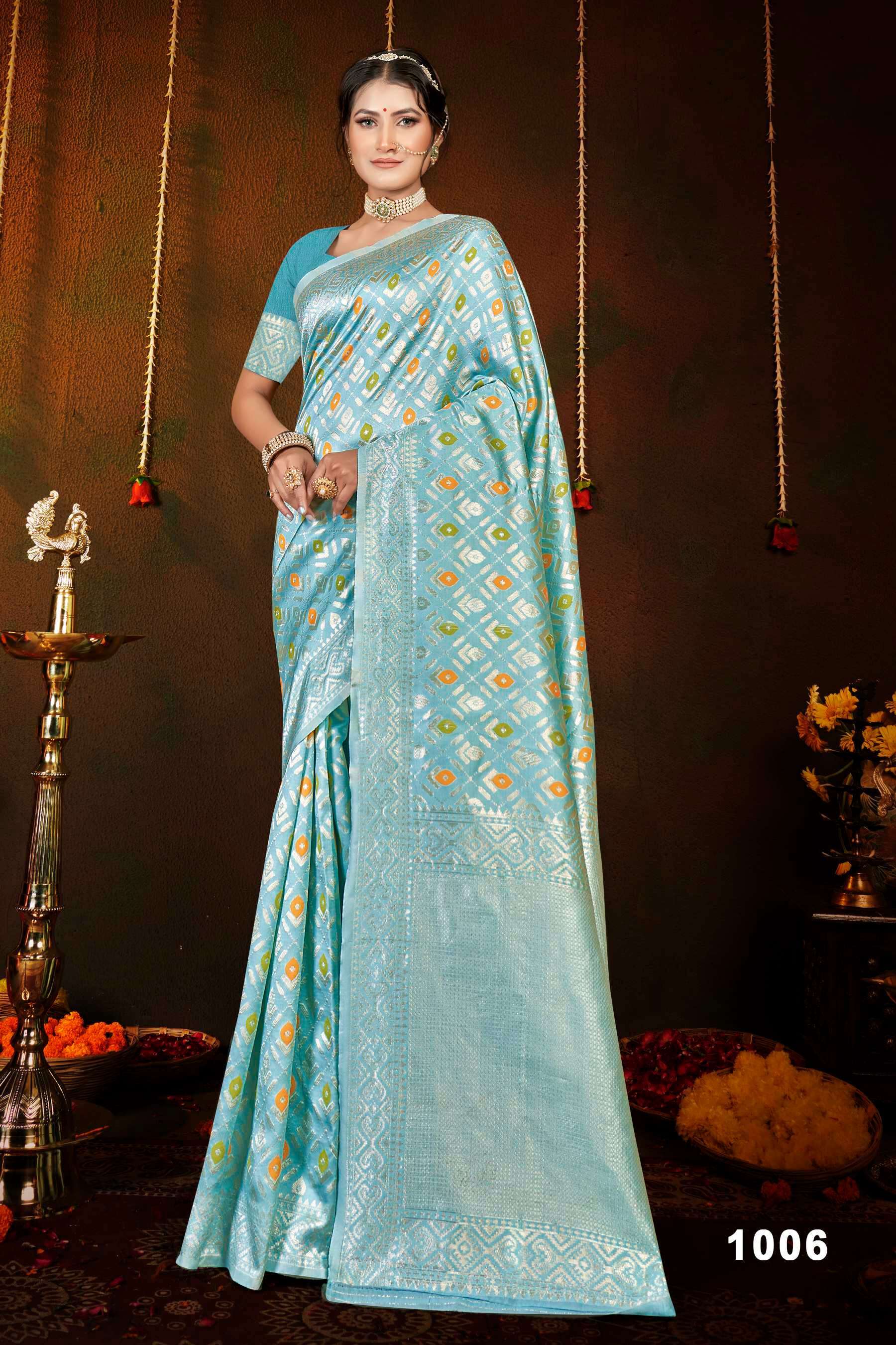 Saroj Zohra Silk Vol.3 Soft Silk With Meena Party wear sarees wholesale