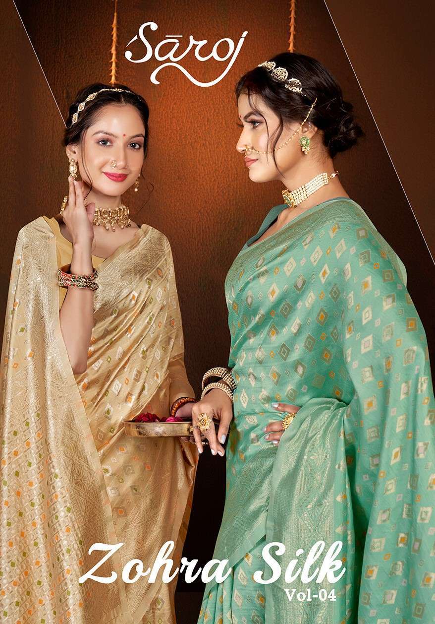 Saroj Zohra Silk Vol.4 Soft Silk With Meena Traditional sarees wholesale