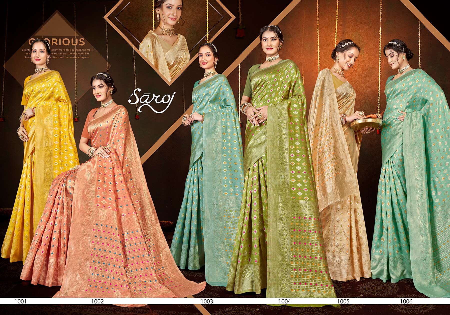 Saroj Zohra Silk Vol.4 Soft Silk With Meena Traditional sarees wholesale