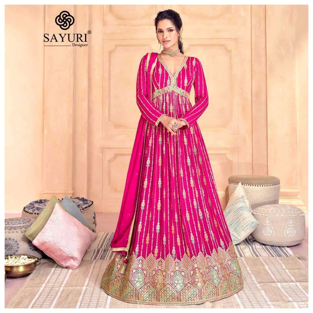 Sayuri Sajdaa Real Georgette Pakistani silk suits wholesale