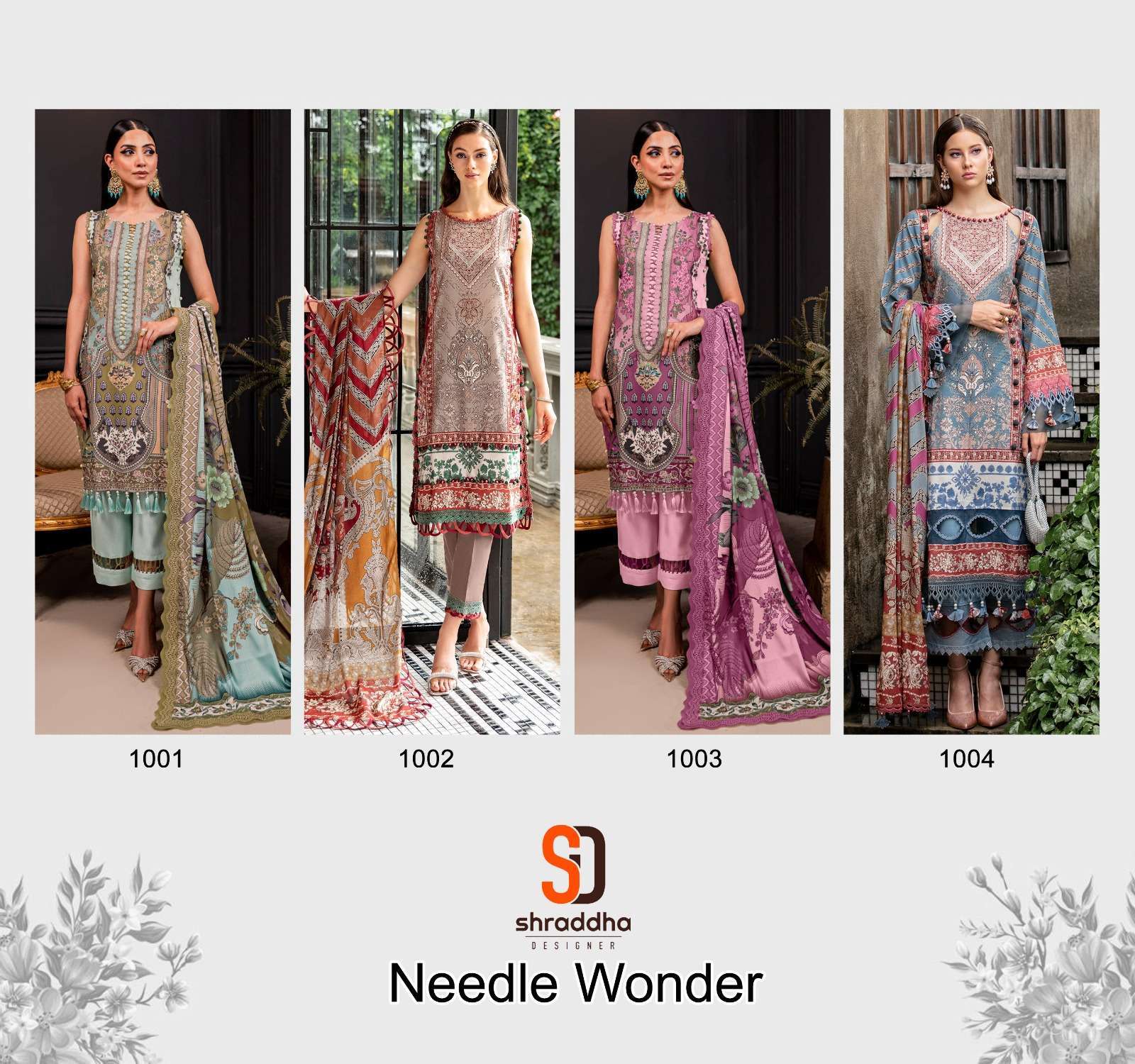 Shraddha Needle Wonder Vol 1 Embroidery Wholesale salwar kameez catalog