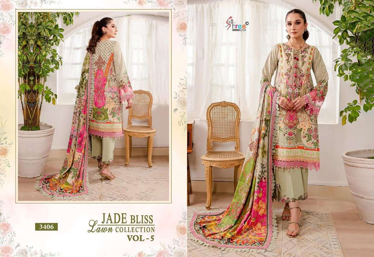 Shree Jade Bliss Vol 5 Chiffon Dupatta  Wholesale Anarkali Salwar Kameez