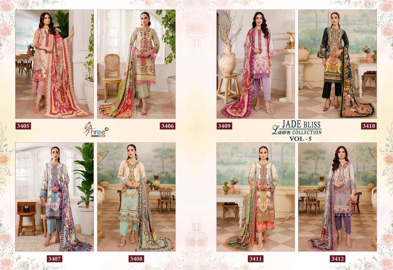 Shree Jade Bliss Vol 5 Chiffon Dupatta  Wholesale Anarkali Salwar Kameez