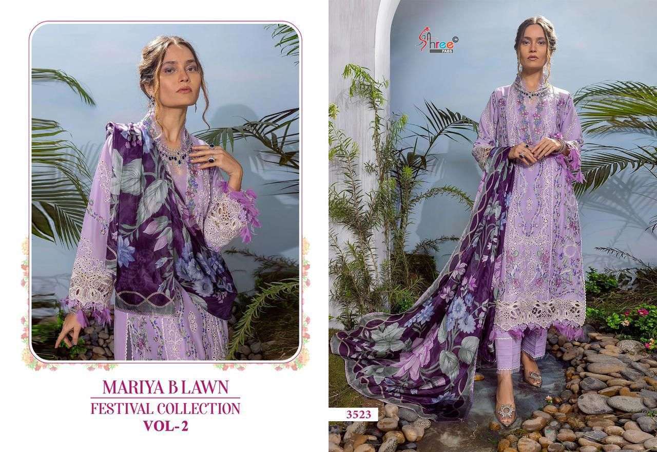 Shree Mariya B Vol 2 Cotton Dupatta Pakistani suit materials in Hyderabad