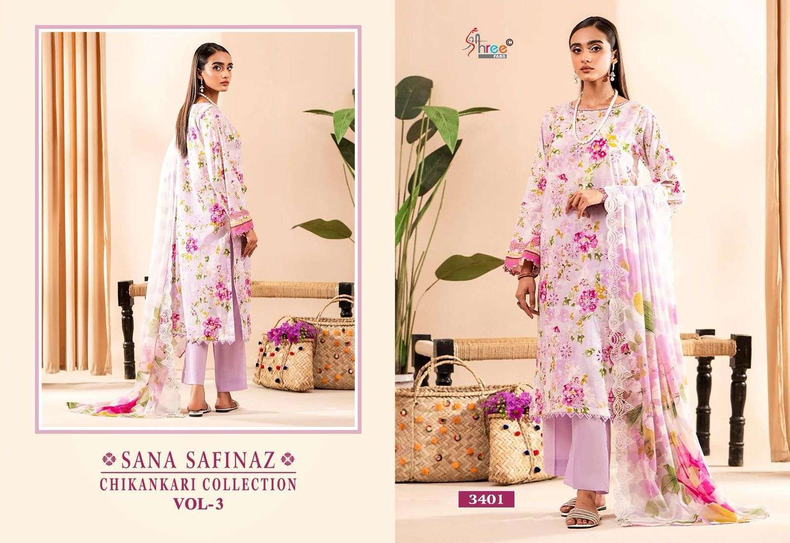 Shree Sana Safinaz Chikankari Vol 3 Chiffon Dupatta Party wear salwar kameez in Pakistan