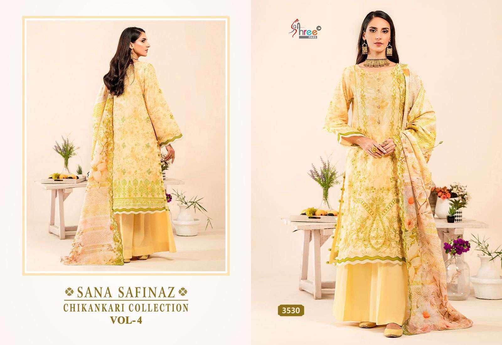 Shree Sana Safinaz Chikankari Vol 4 Chiffon Dupatta Custom Pakistani suits in Tamilnadu