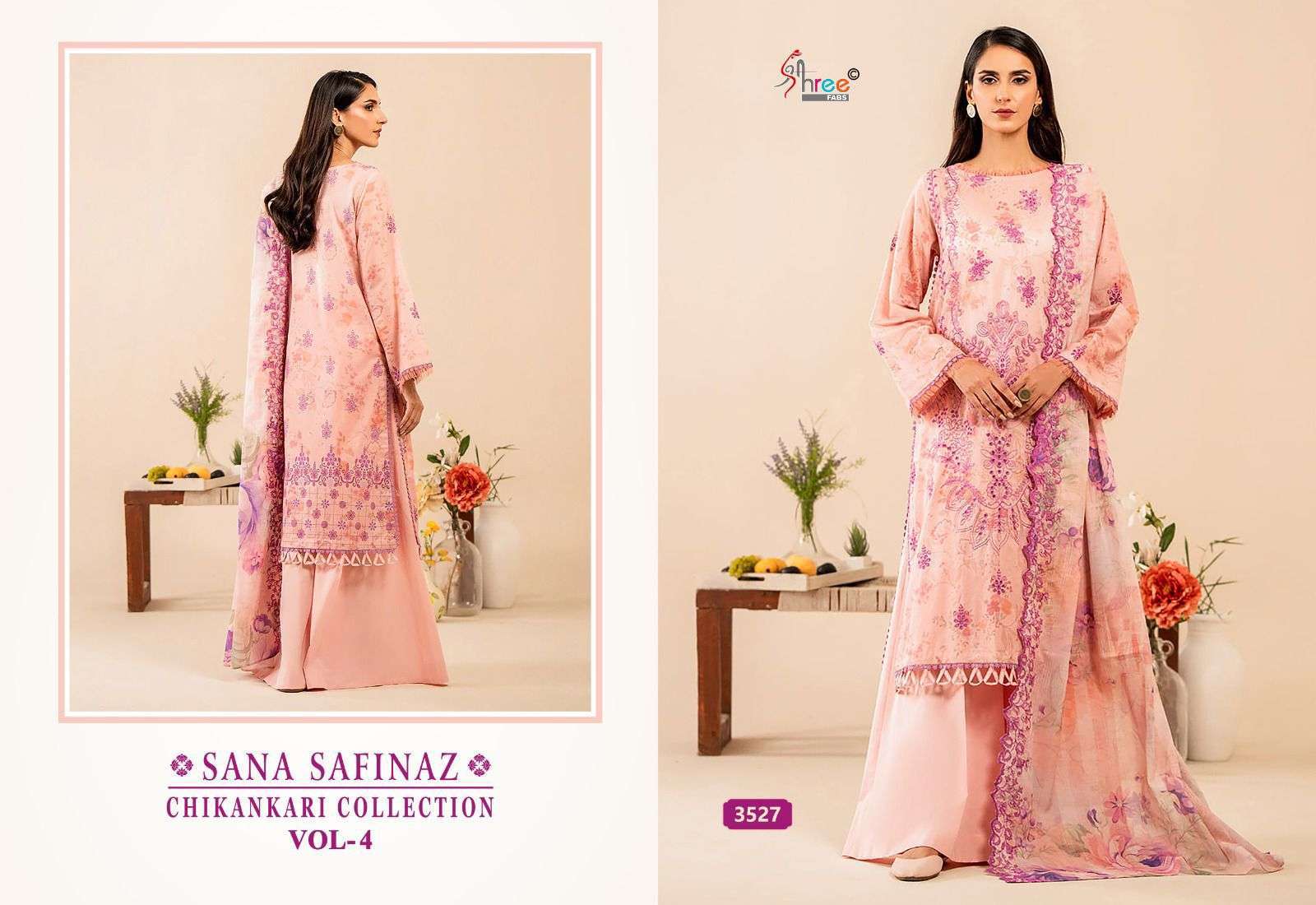 Shree Sana Safinaz Chikankari Vol 4 Chiffon Dupatta Custom Pakistani suits in Tamilnadu