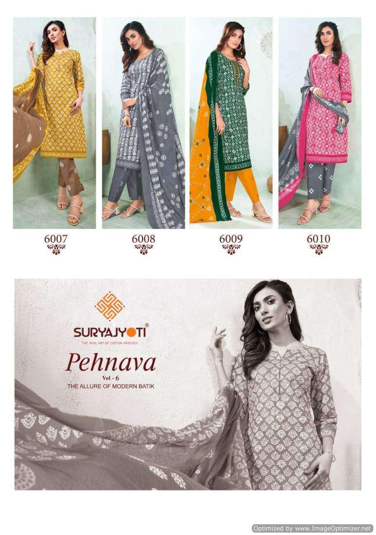 Suryajyoti Pehnava Vol-6 Unstitched dress materials in Jaipur