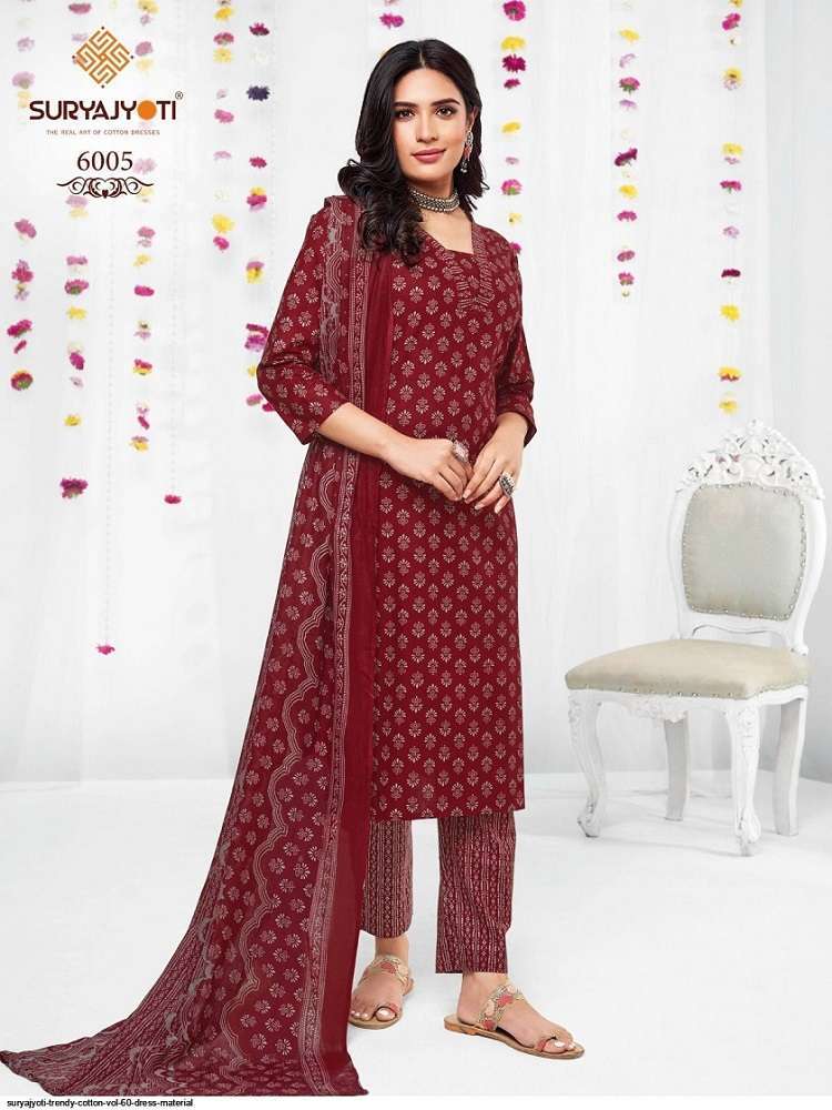 Suryajyoti Trendy Vol-60 – Cotton Designer Kurtis in Hyderabad