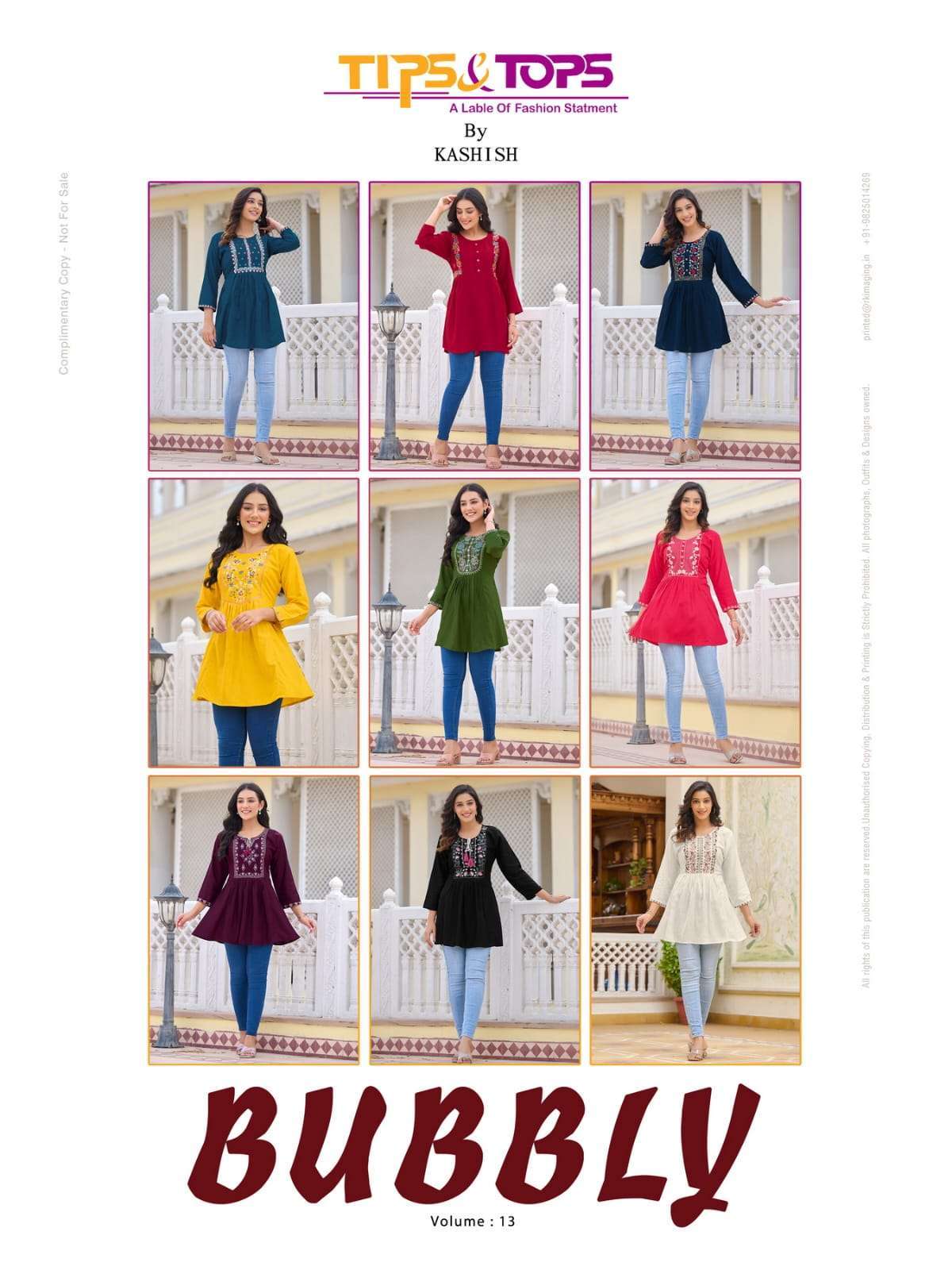 TIPS & TOPS Bubbly Vol 13 Jaipuri Kurtis in Hyderabad