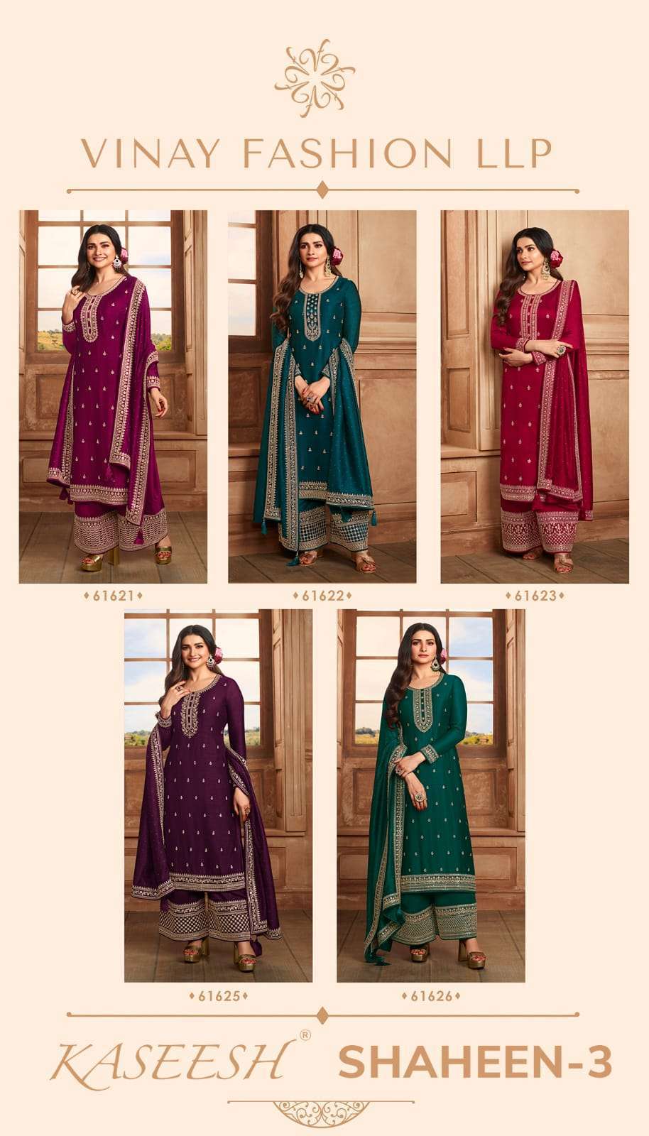 Vinay Kaseesh Shaheen 3 Hitlist  Wholesale unstitched salwar kameez