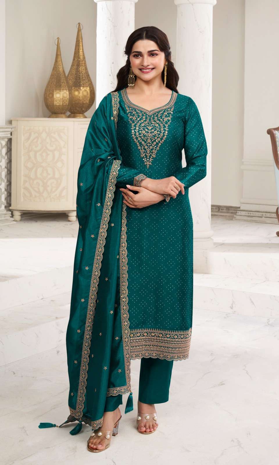 Vinay Kuleesh Surbhi Hitlist Georgette Designer Wholesale Pakistani Cotton Salwar Kameez