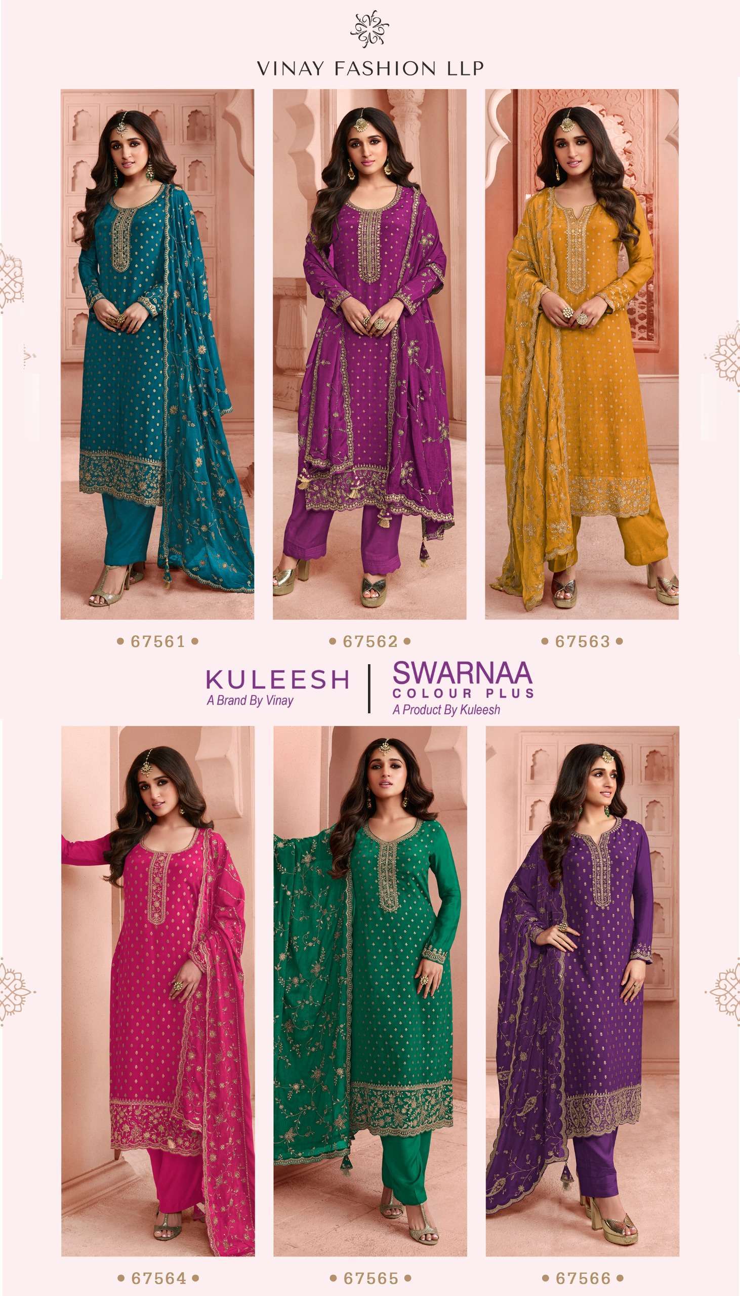 Vinay Kuleesh Swarnaa Colour Plus Wholesale price for salwar kameez in Mumbai