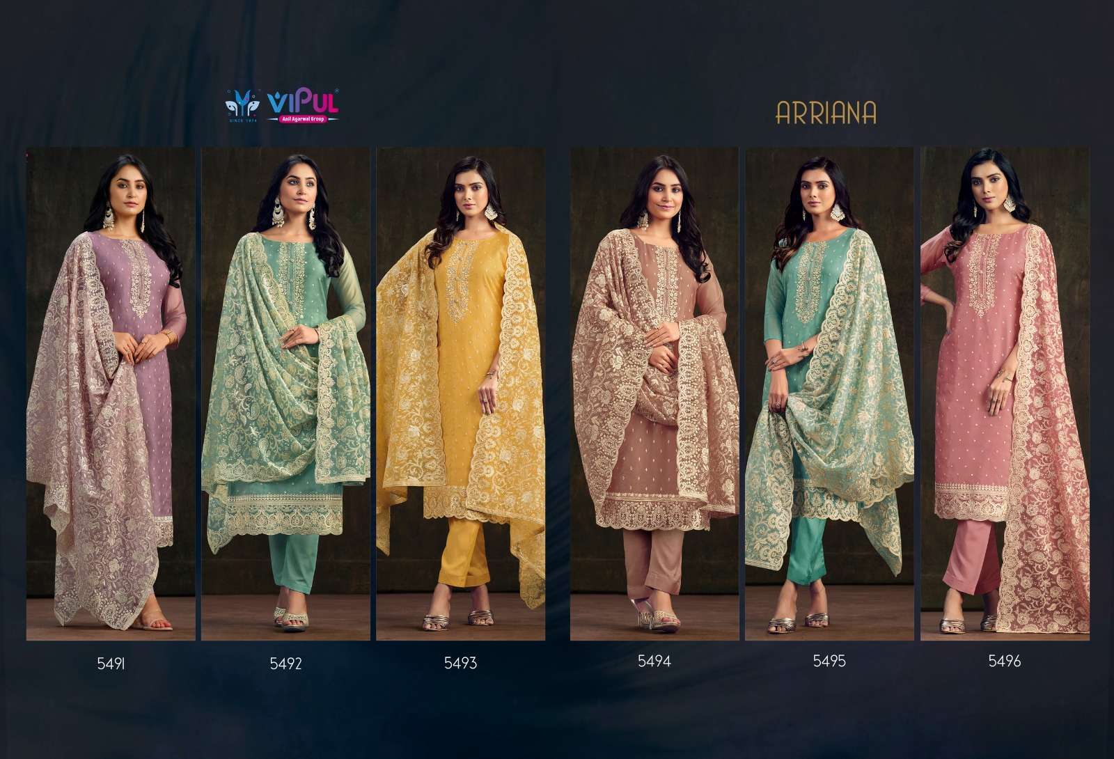 Vipul ARRIANA Pakistani Chiffon Pakistani bridal suits wholesale in Delhi