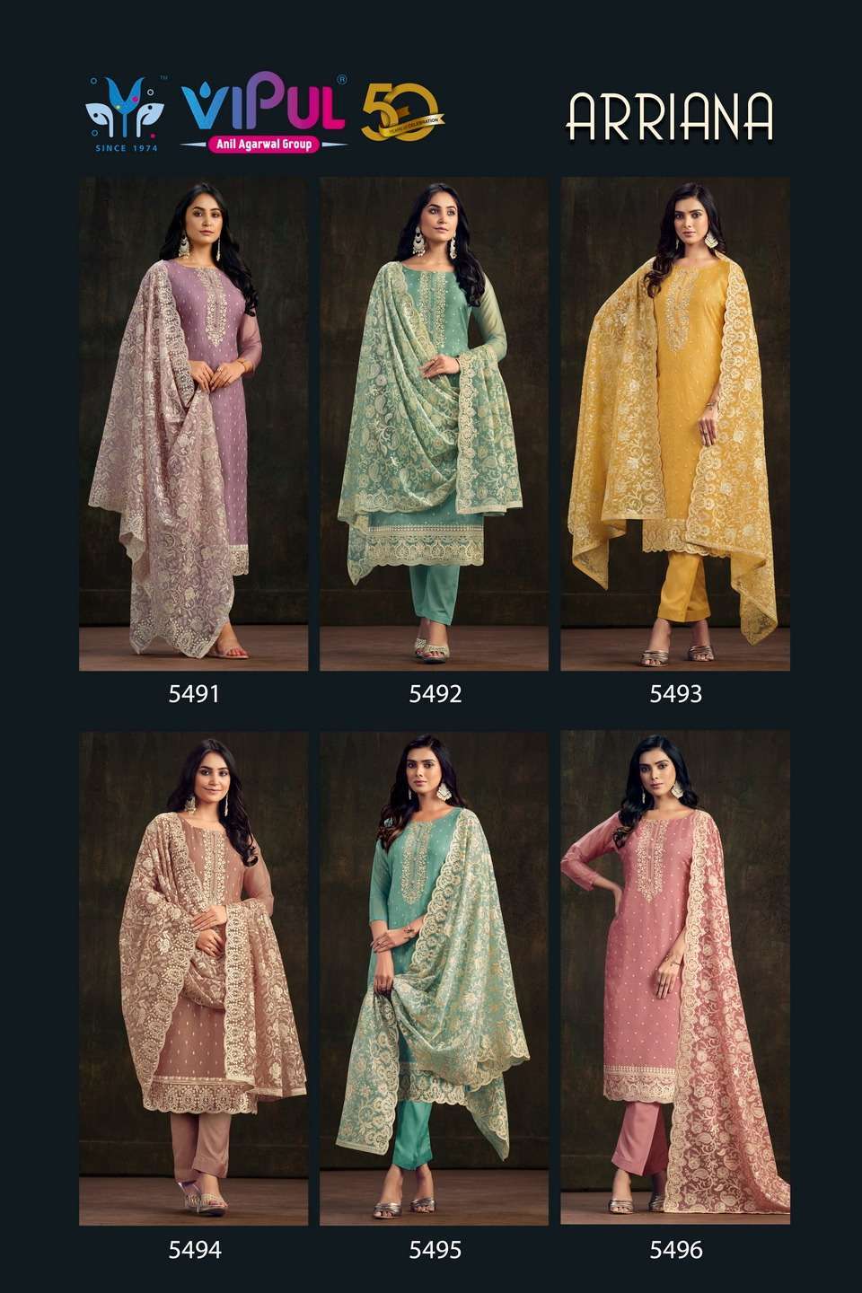 Vipul ARRIANA Pakistani Chiffon Pakistani bridal suits wholesale in Delhi