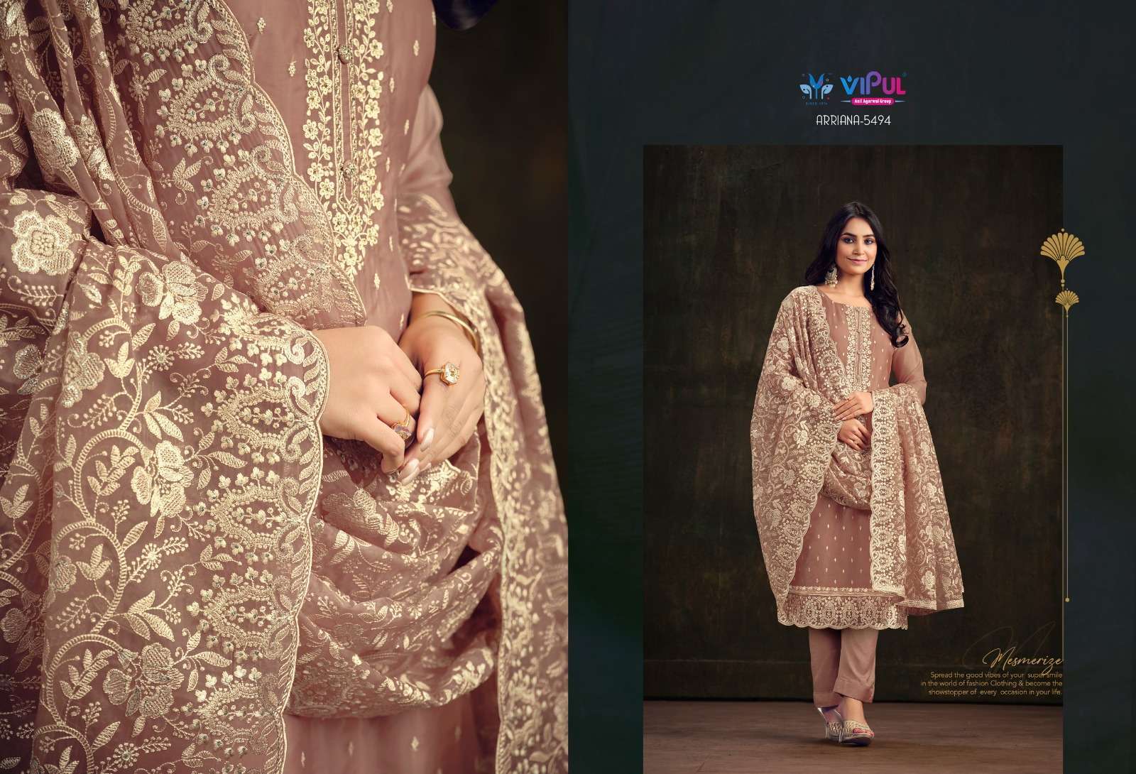 Vipul ARRIANA Pakistani Chiffon Pakistani bridal suits wholesale in Delhi