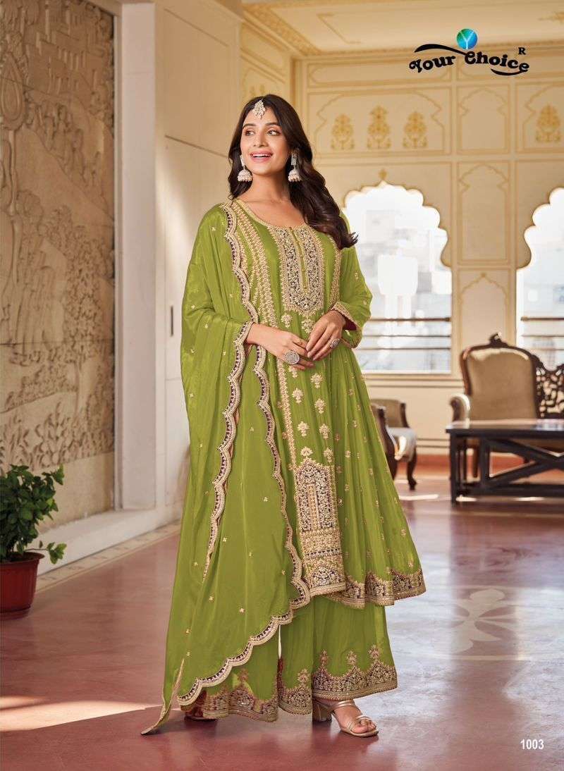 Your Choice Glorina 1001 Chinon Georgette salwar kameez wholesale