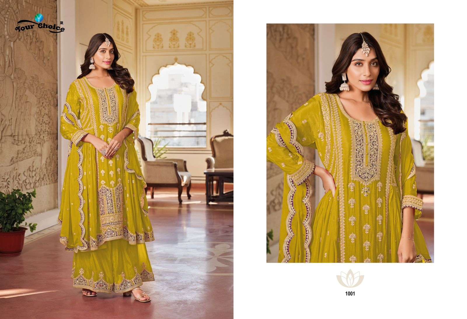 Your Choice Glorina 1001 Chinon Georgette salwar kameez wholesale