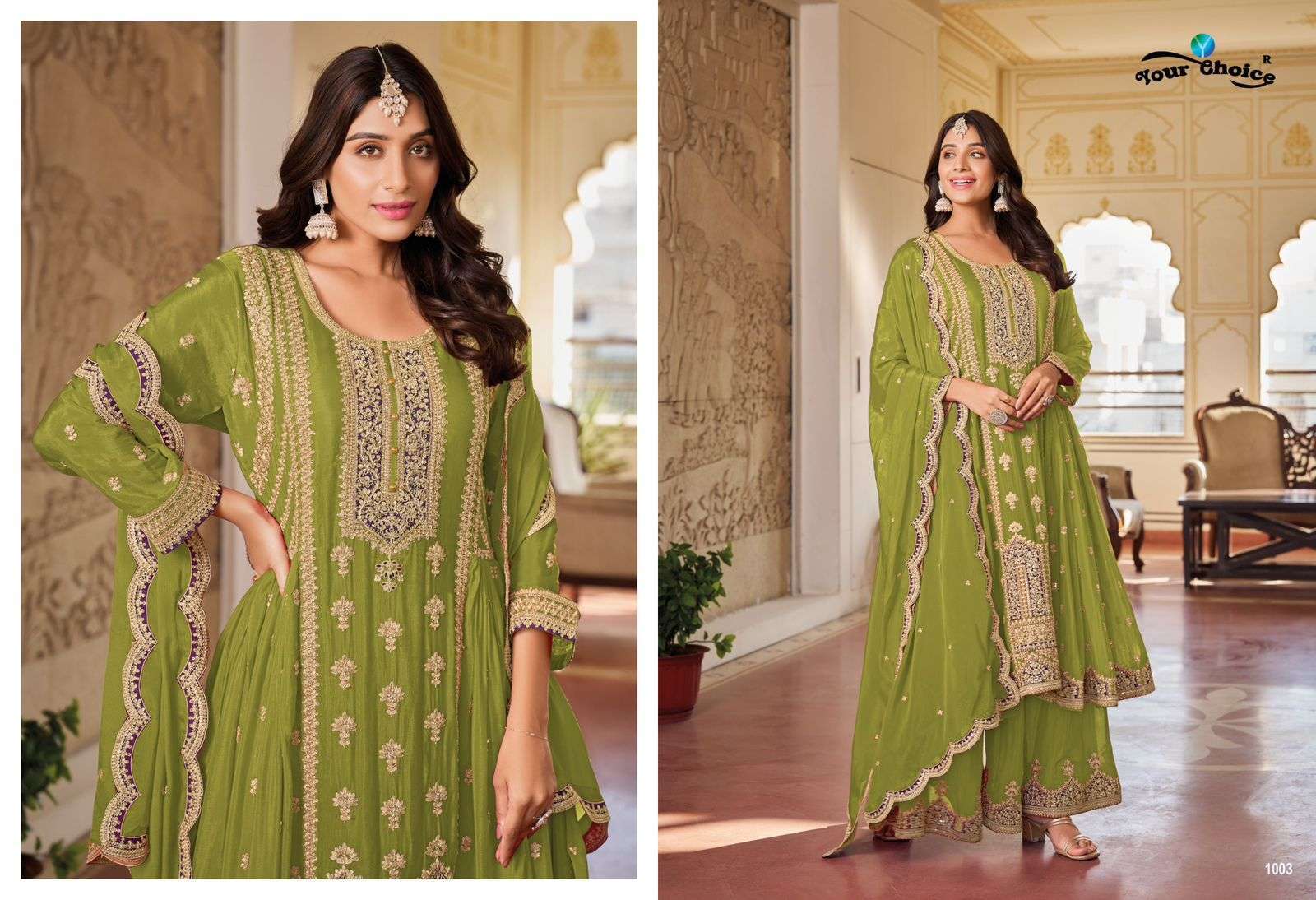 Your Choice Glorina 1001 Chinon Georgette salwar kameez wholesale