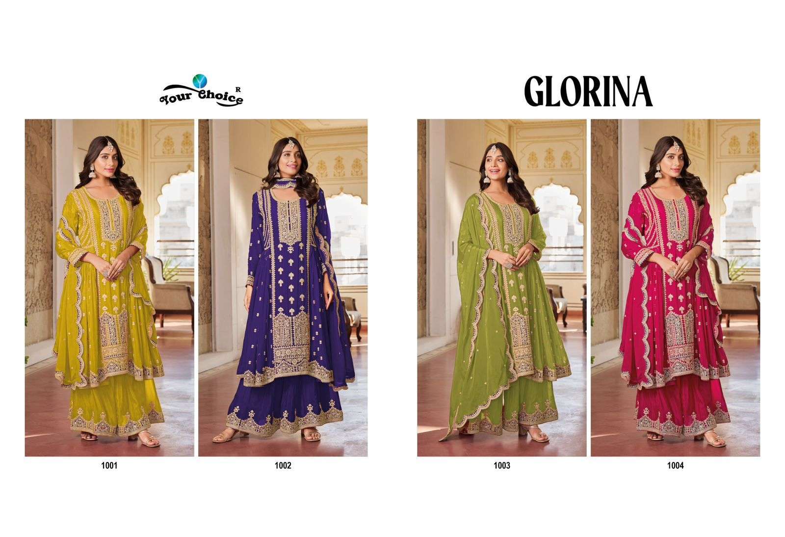 Your Choice Glorina 1001 Chinon Georgette salwar kameez wholesale