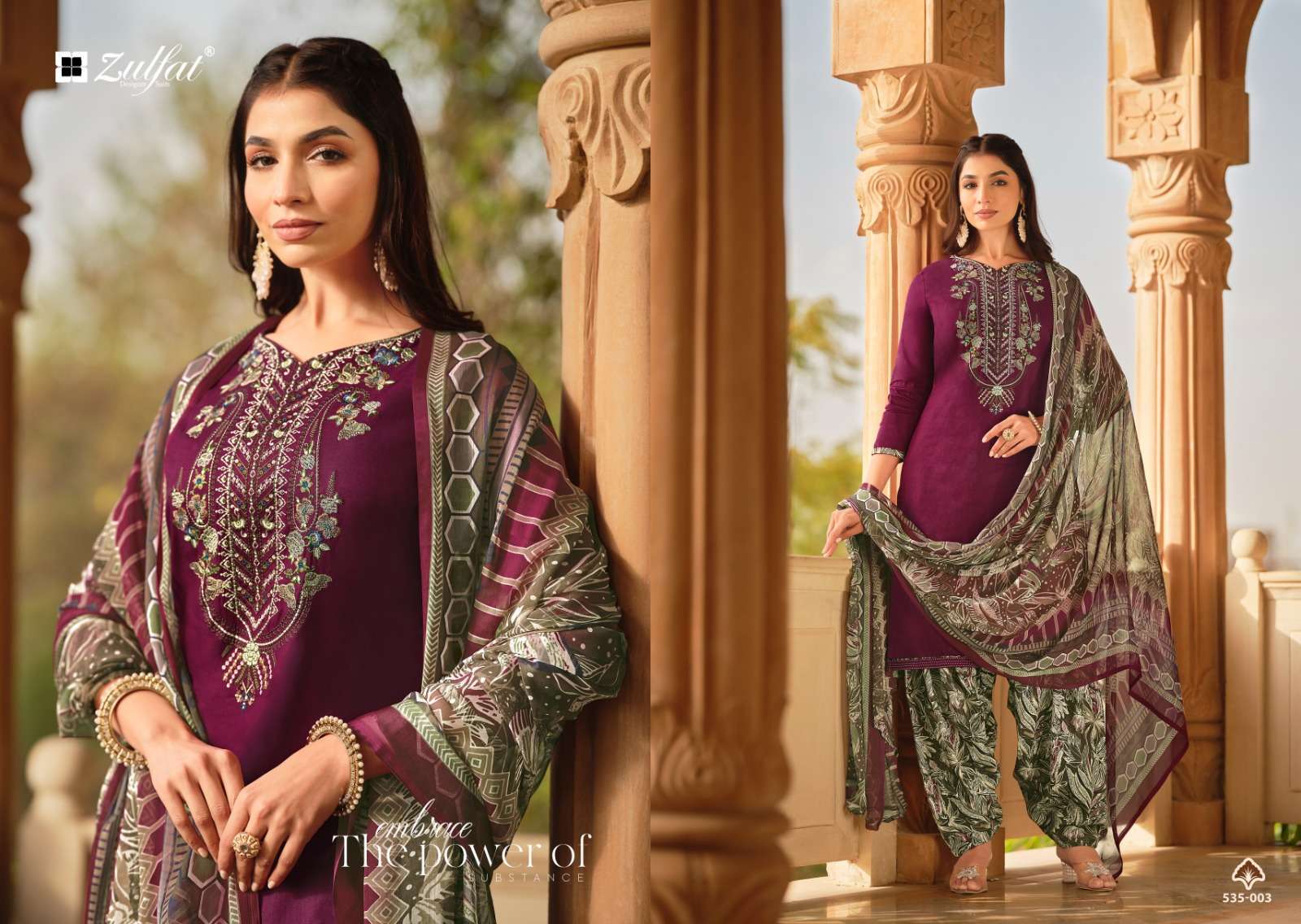 Zulfat Ashnoor Exclusive Designer Jaipur silk dress materials