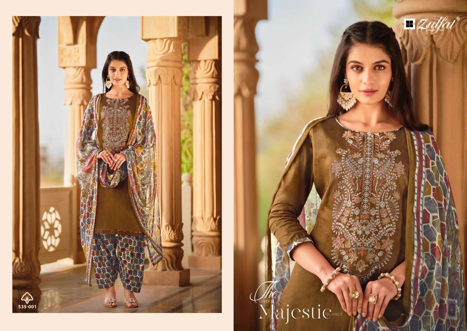 Zulfat Ashnoor Exclusive Designer Jaipur silk dress materials