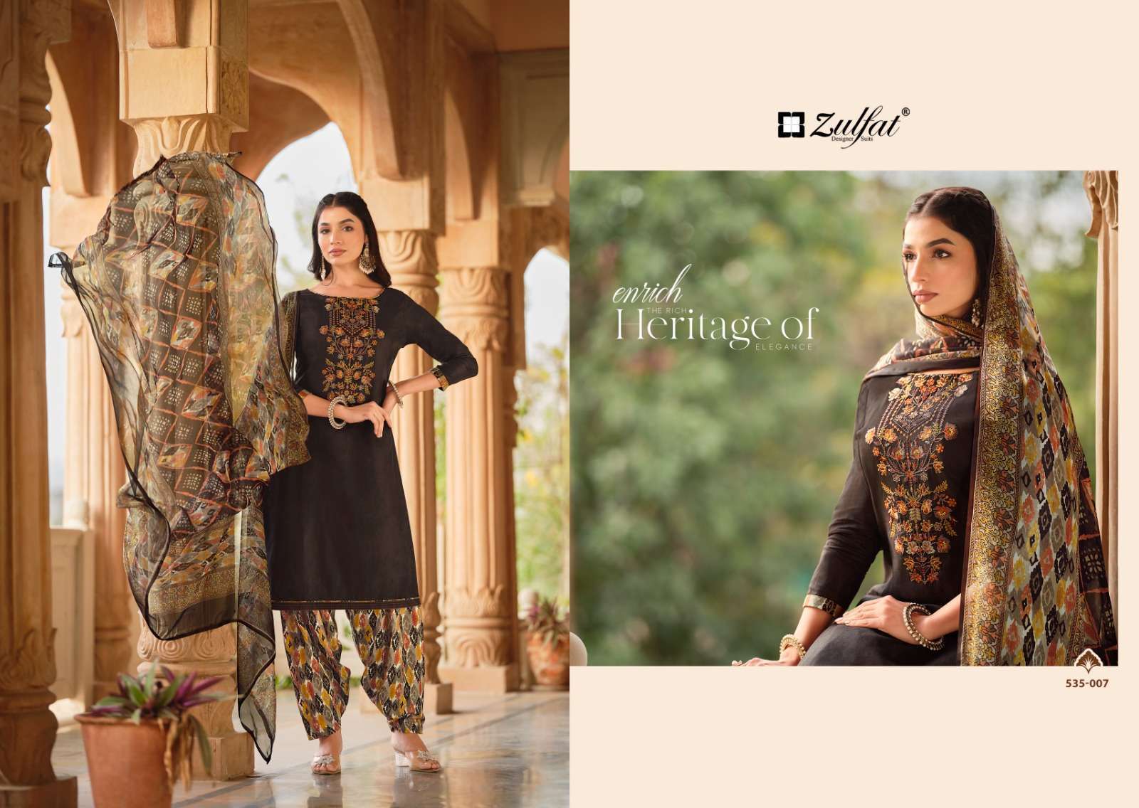 Zulfat Ashnoor Exclusive Designer Jaipur silk dress materials