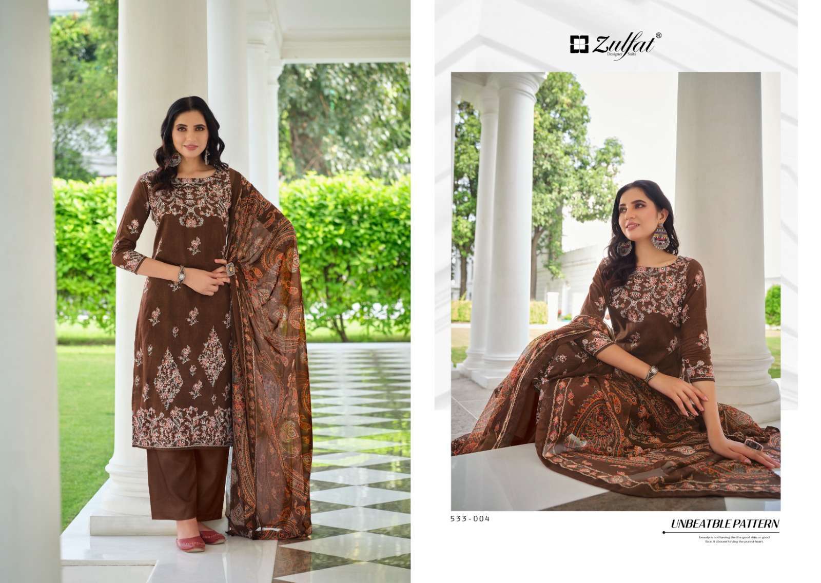 Zulfat Saheli Exclusive Designer Unstitched dress material wholesale