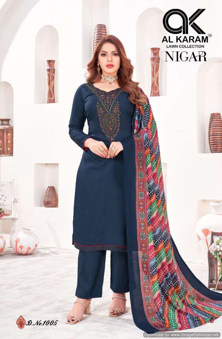 Al Karam Nigar Vol-1 Best wholesale dress materials in Bangalore