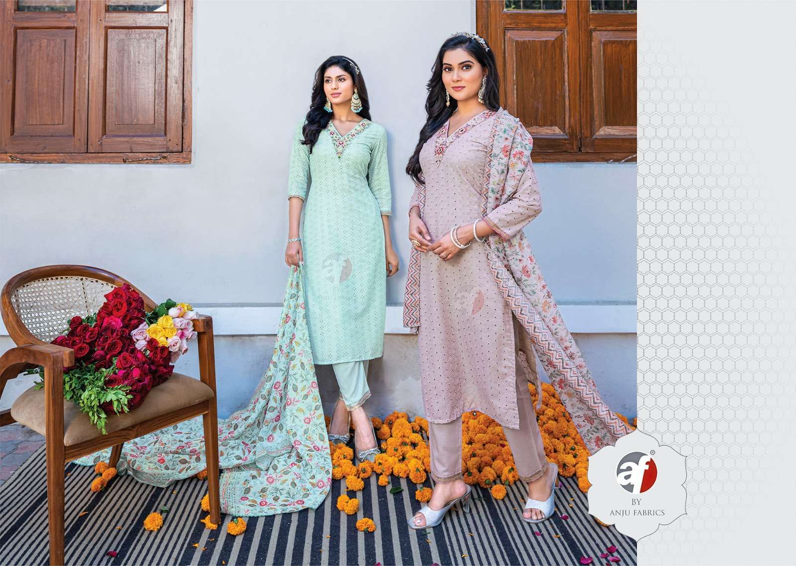 Anju Fabrics Rich Lady Kurti Surat wholesale clothing market