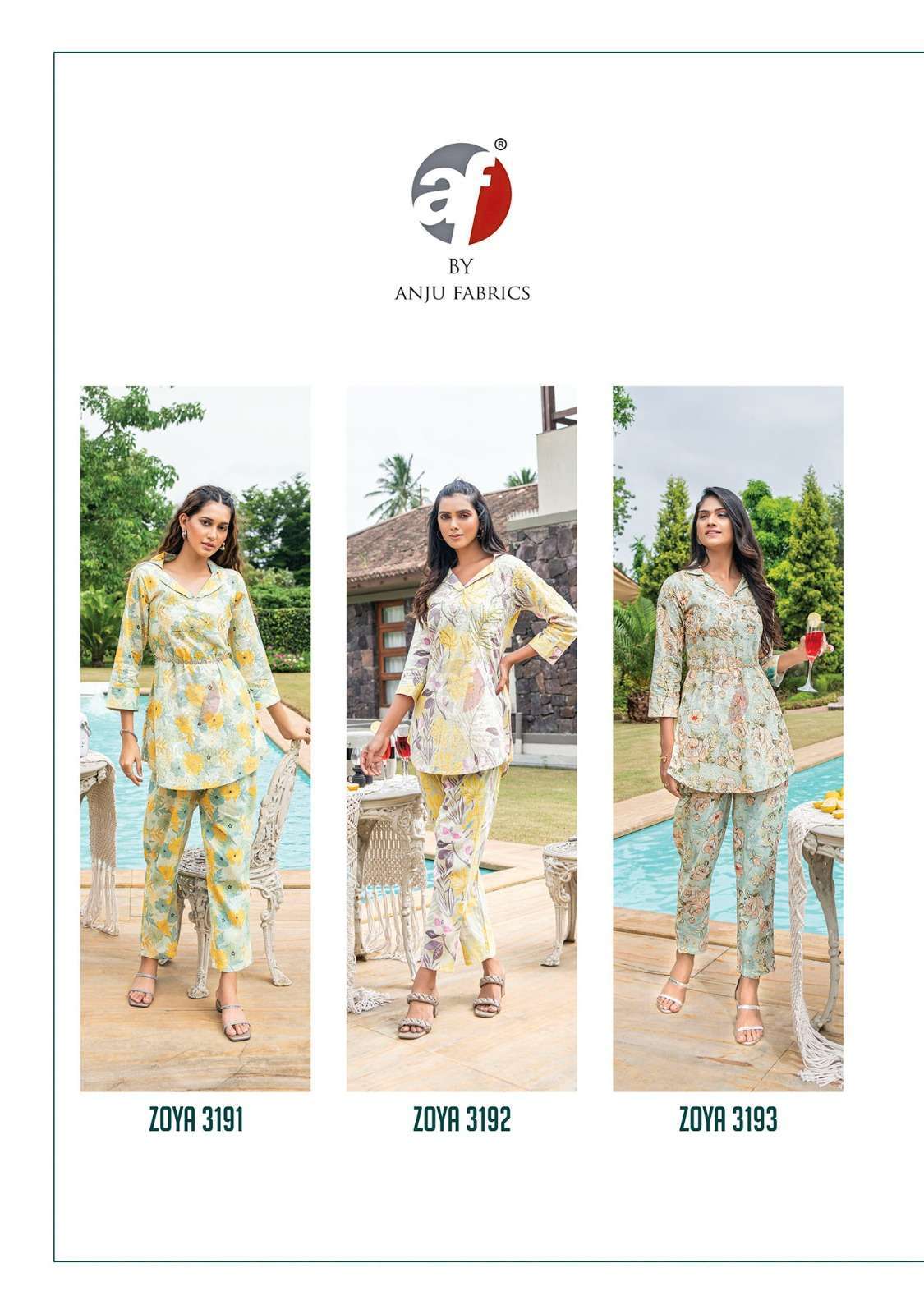 Anju Fabrics Zoya Vol -6 Co -Ord Set Anarkali Kurti Collection