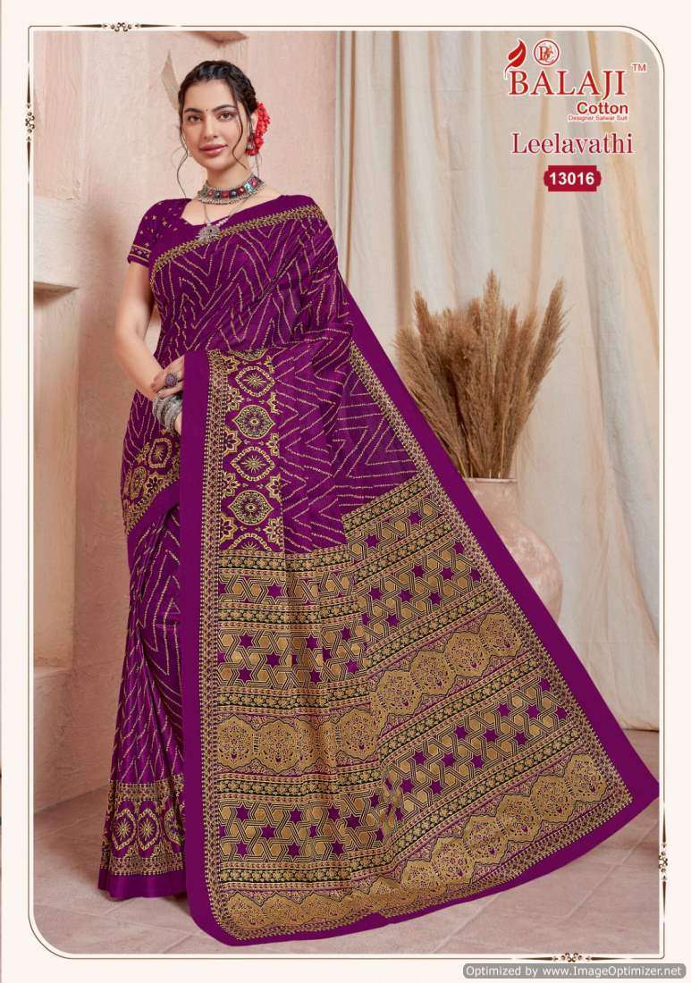 Balaji Leelavathi Vol-13 – Cotton Party wear sarees wholesale