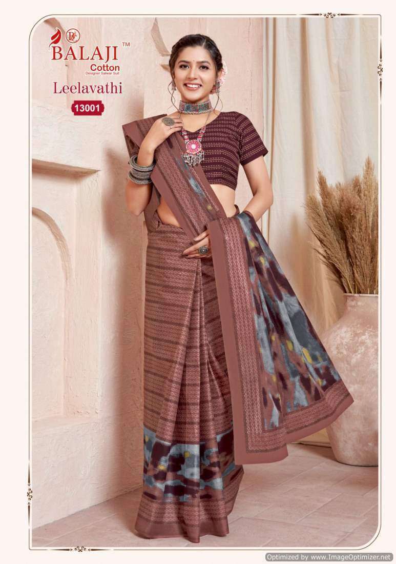 Balaji Leelavathi Vol-13 – Cotton Party wear sarees wholesale