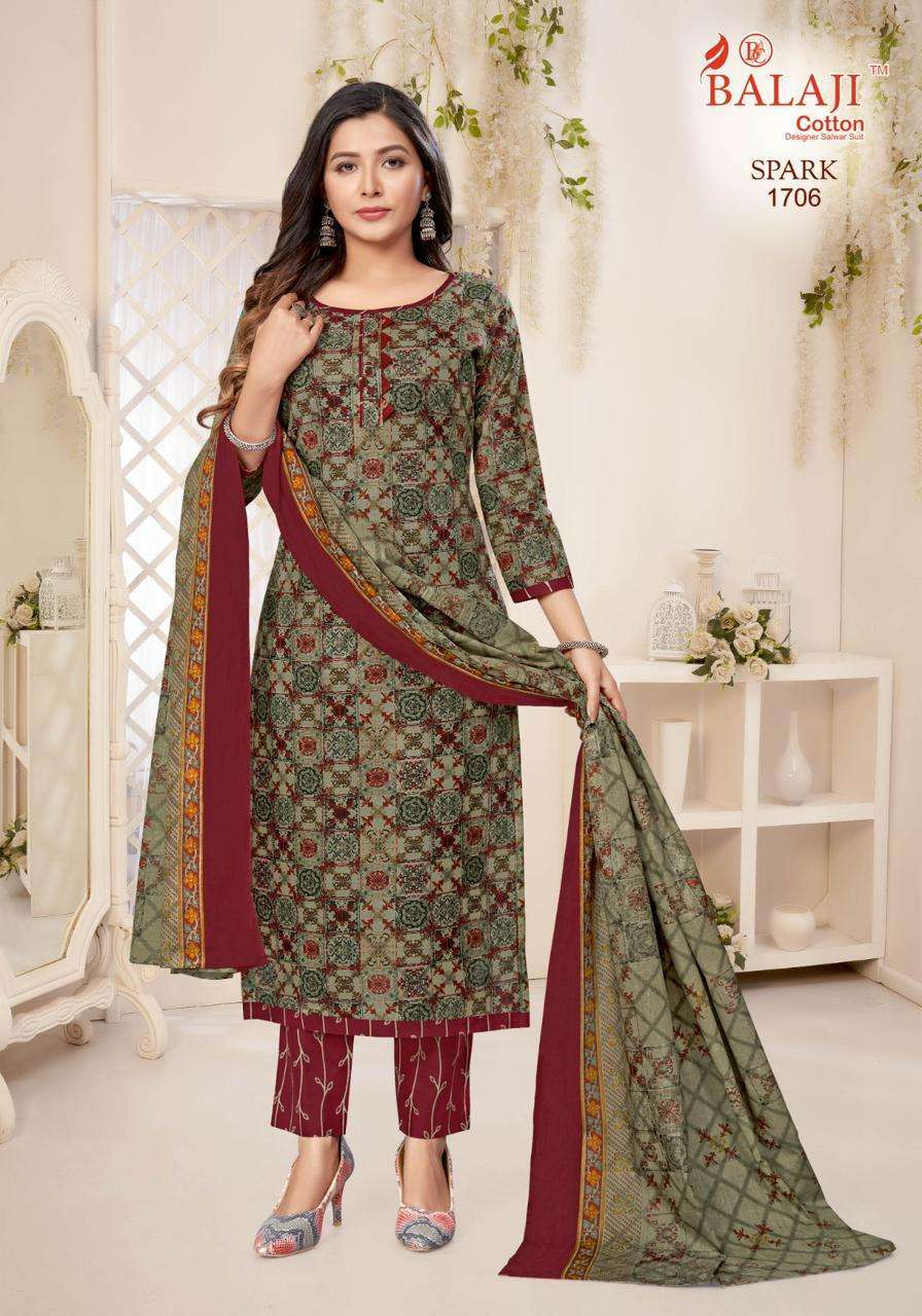 Balaji Spark Vol-17 – Cotton Dress material Wholesale textile markets in Mumbai
