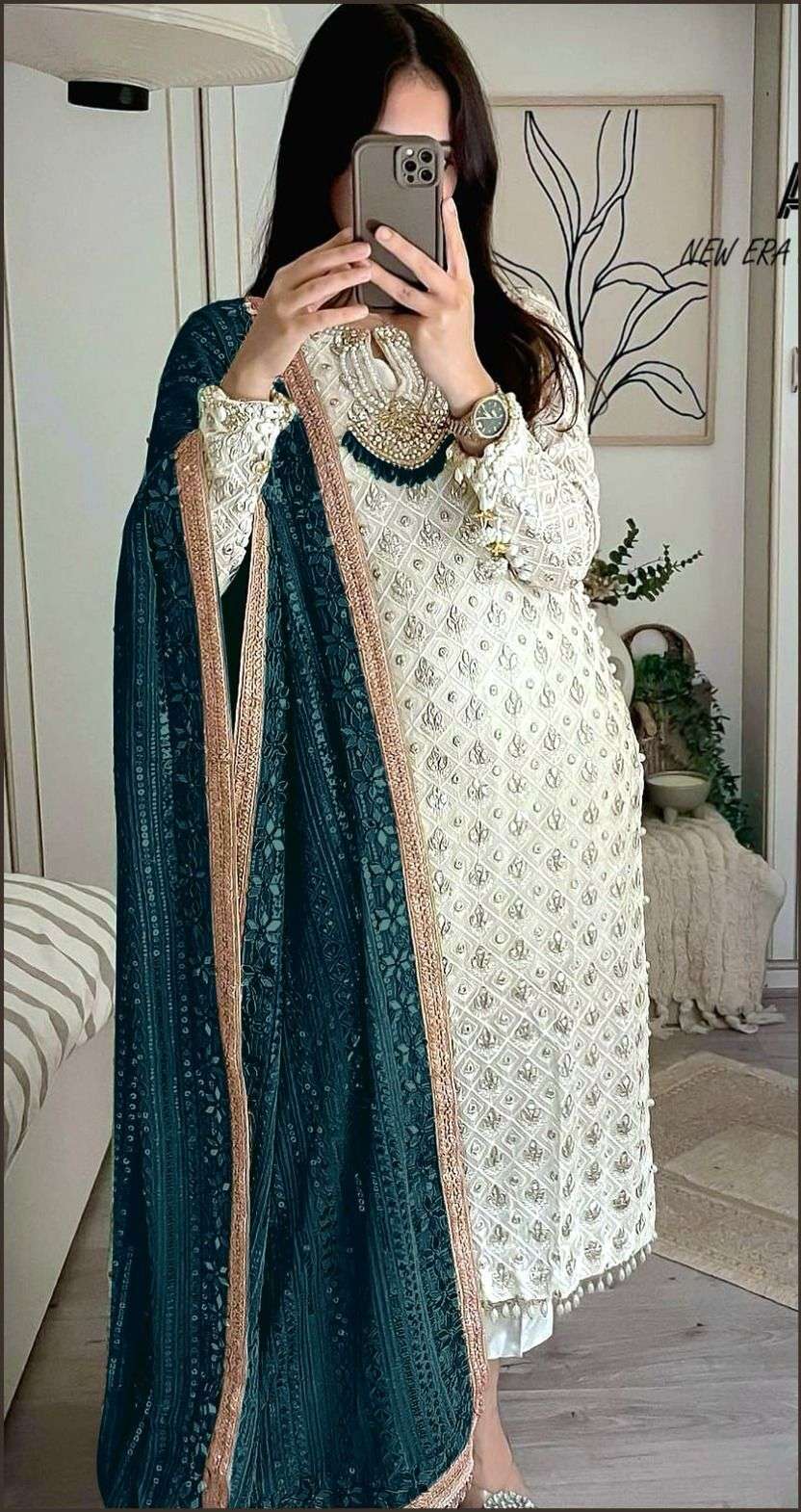 Bilqis B 55 Georgette Pakistani designer suits online shopping