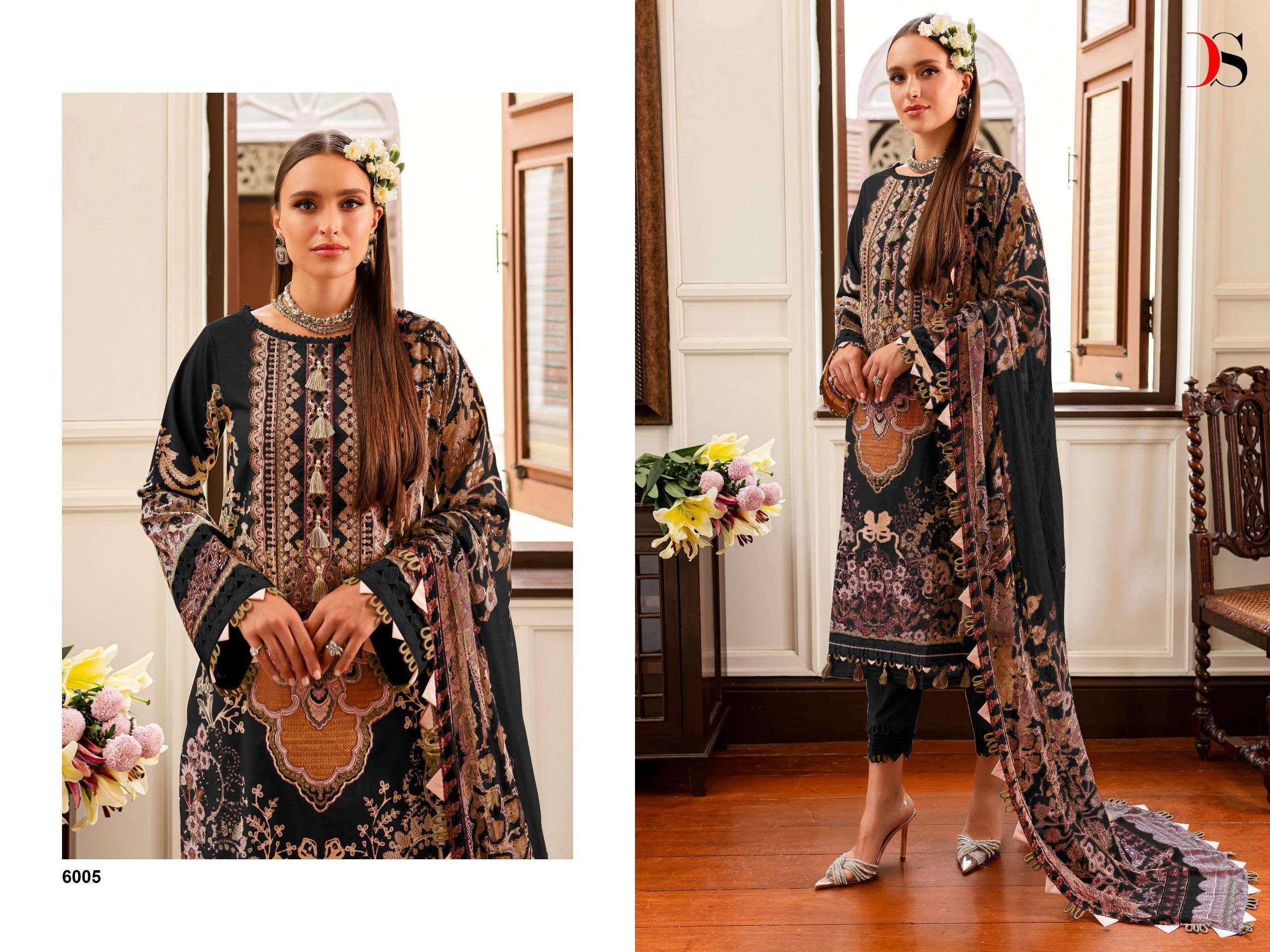 Deepsy Firdous Queens Court 6 Chiffon Dupatta Embroidered salwar kameez wholesale