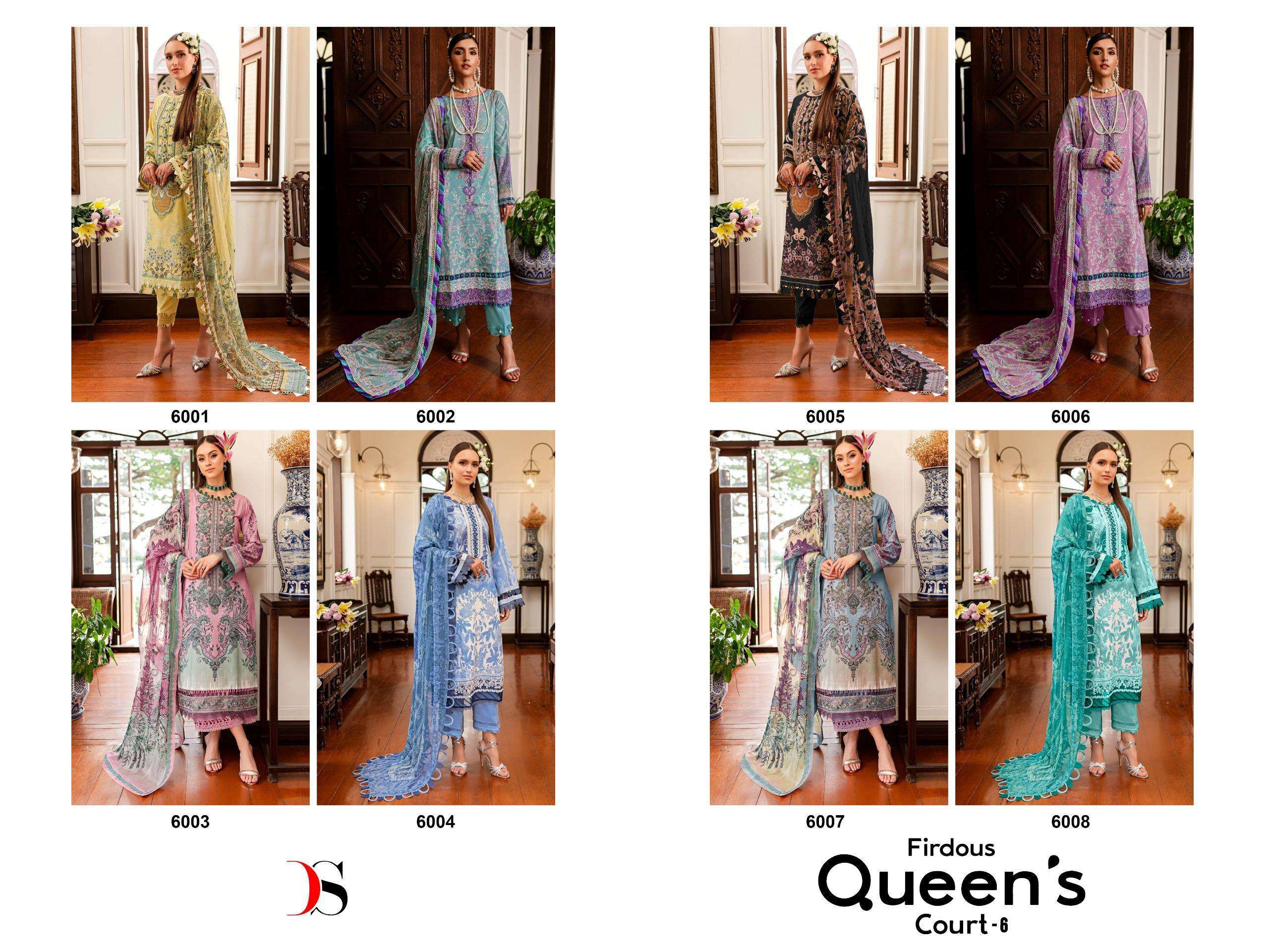 Deepsy Firdous Queens Court 6 Chiffon Dupatta Embroidered salwar kameez wholesale