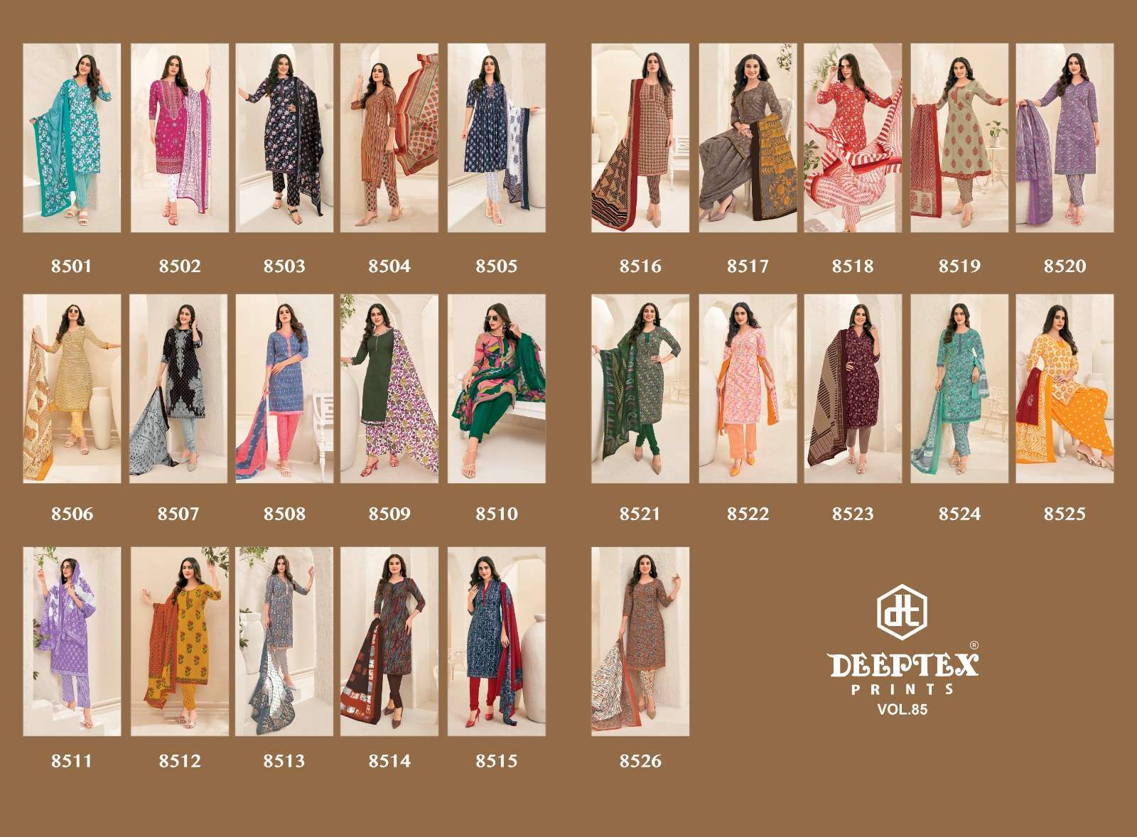 Deeptex Miss India Vol-85  Party wear dress material wholesale